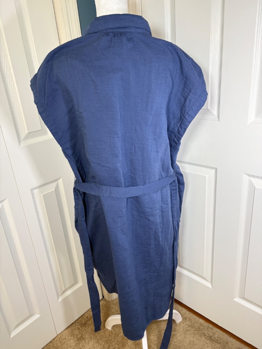 NWT Banana Republic Navy Gauze Dress / Size XL - Picture 4 of 8
